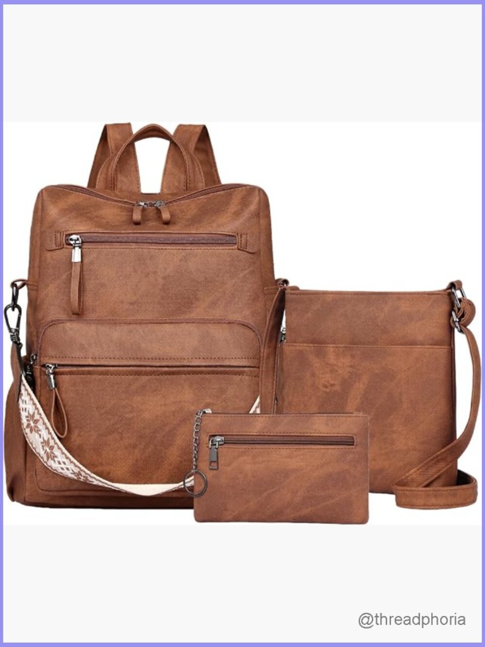 Pu Leather Convertible Backpack Purse for Women, Travel Work Laptop Bag